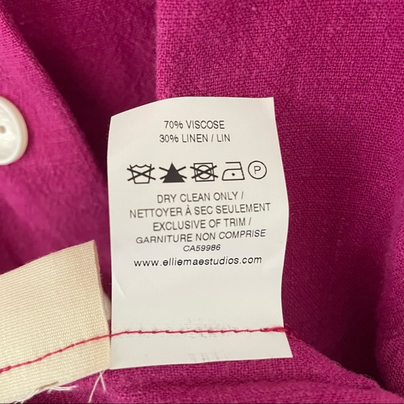 Ellie Mae Studios Fayette dress in magenta with puffy sleeves , size 4 - Picture 12 of 12